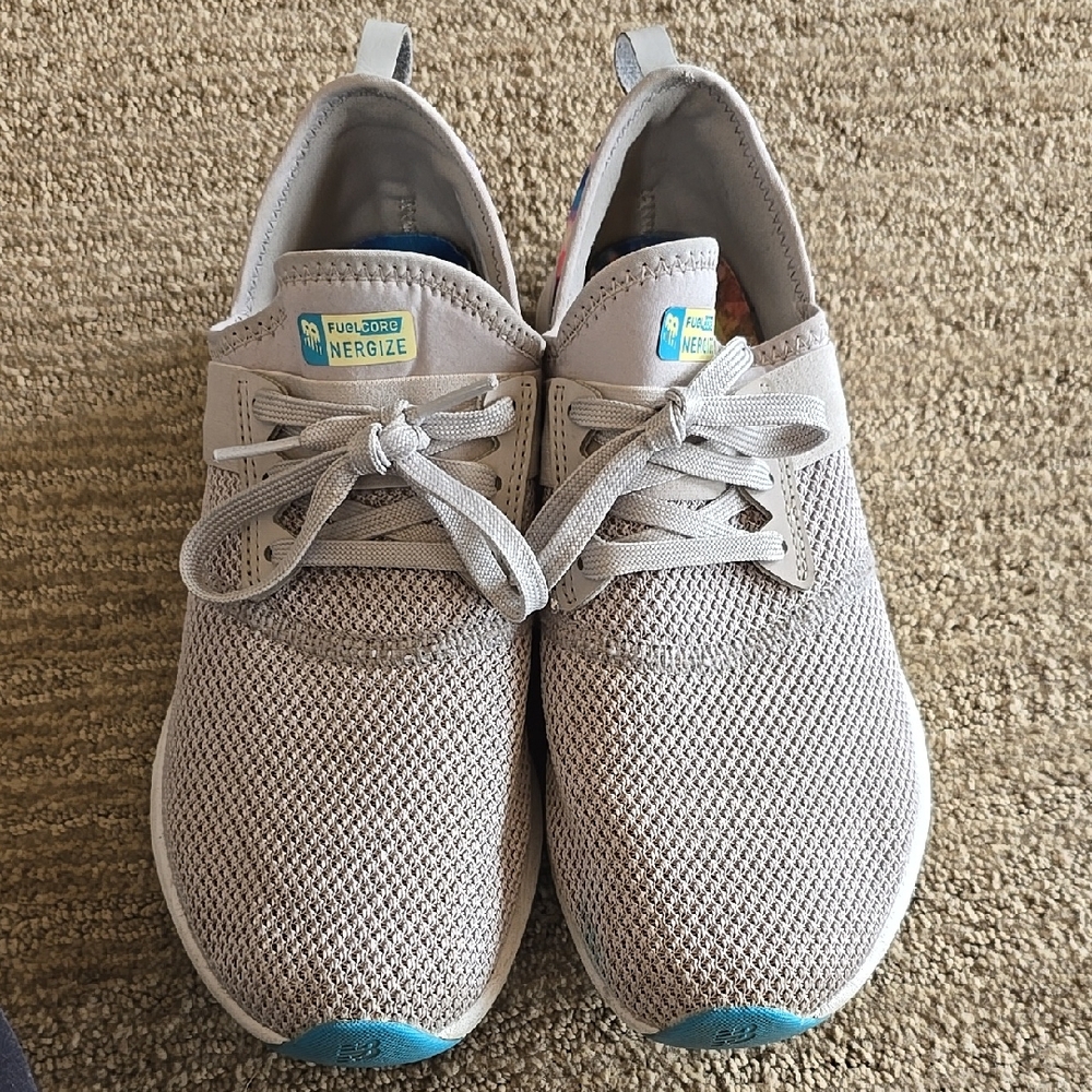 New Balance Gray Knit Sneakers